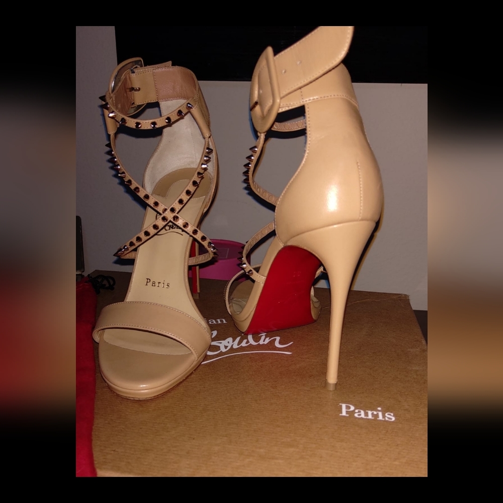 Christian Louboutin Choca Spiked Leather Sandals
